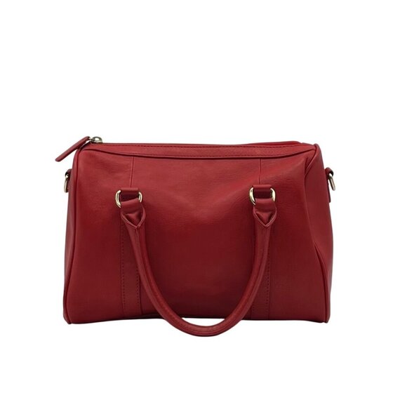 Talbots Red Leather Crossbody Satchel Bag - Picture 1 of 11